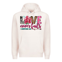 Pale Pink love never fails Premium Hoodie - OliviaCreatesArt