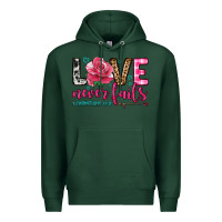Sports Green love never fails Premium Hoodie - OliviaCreatesArt