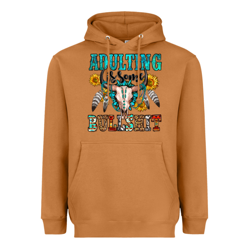 Adulting Is Some Bullshit Heavyweight Hoodie by OliviaCreatesArt | Teevron