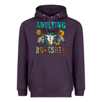 Plum adulting is some bullshit Heavyweight Hoodie - OliviaCreatesArt