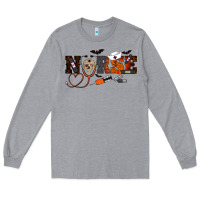 Heather Grey Halloween Nurse Long Sleeve Tee - RanaPortraitStore