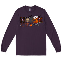 Plum Halloween Nurse Long Sleeve Tee - RanaPortraitStore