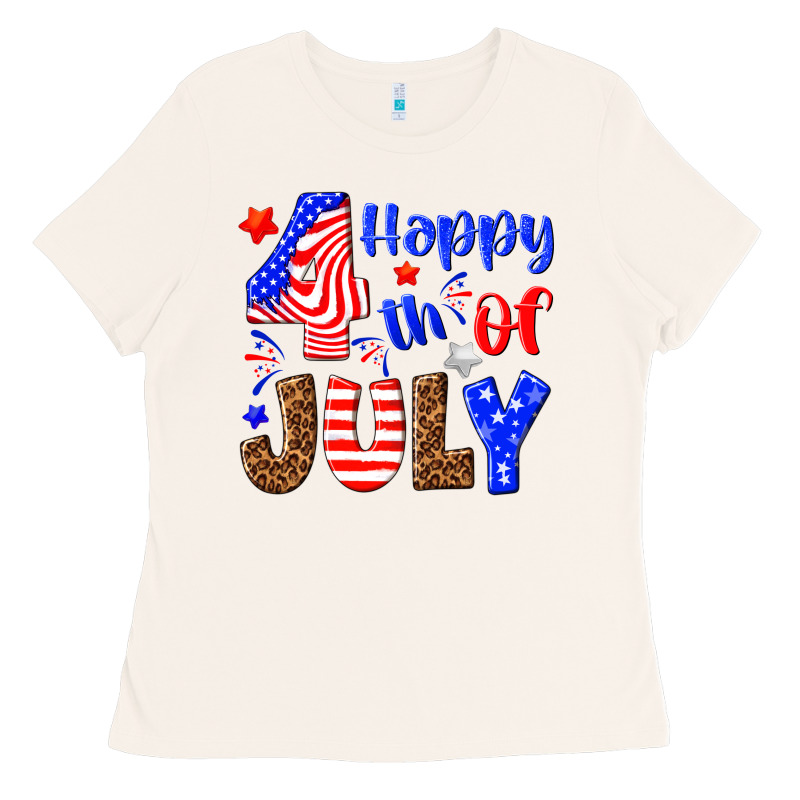 Happy 4th Of July Ladies Tee by NancyCooperArtShop | Teevron