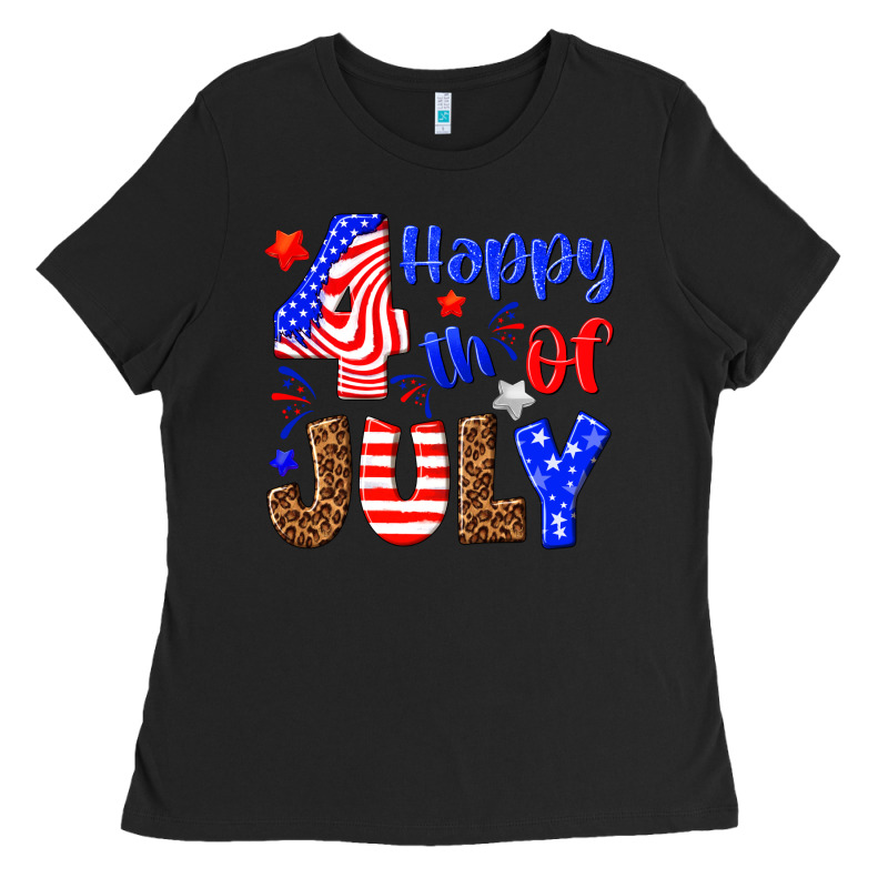 Happy 4th Of July Ladies Tee by NancyCooperArtShop | Teevron