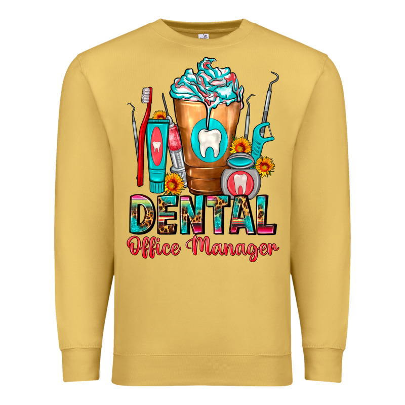 Dental Office Manager Cold Drink Frappe Premium Sweatshirt by FaDigitalArtStudio | Teevron