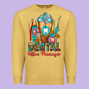 Dental Office Manager Cold Drink Frappe Premium Sweatshirt Designed By Fadigitalartstudio