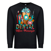 Black Dental Office Manager cold drink frappe Premium Sweatshirt - FaDigitalArtStudio