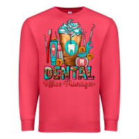 Cardinal Dental Office Manager cold drink frappe Premium Sweatshirt - FaDigitalArtStudio