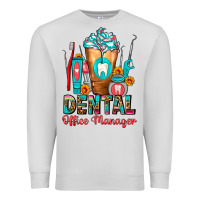 Dove Grey Dental Office Manager cold drink frappe Premium Sweatshirt - FaDigitalArtStudio