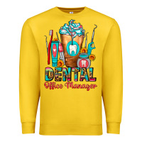 Lemon Dental Office Manager cold drink frappe Premium Sweatshirt - FaDigitalArtStudio