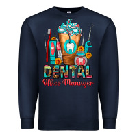 Navy Dental Office Manager cold drink frappe Premium Sweatshirt - FaDigitalArtStudio