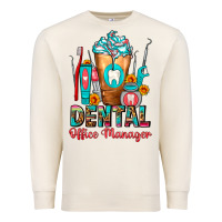 Sandshell Dental Office Manager cold drink frappe Premium Sweatshirt - FaDigitalArtStudio