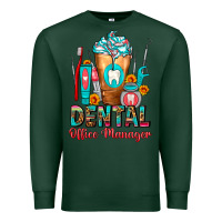 Sports Green Dental Office Manager cold drink frappe Premium Sweatshirt - FaDigitalArtStudio
