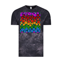 Cloud Black Pride lgbtq flowers seamless pattern Vintage Tee - BundleAndBundleShop