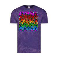 Cloud Purple Pride lgbtq flowers seamless pattern Vintage Tee - BundleAndBundleShop