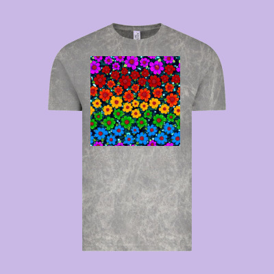 Pride Lgbtq Flowers Seamless Pattern Vintage Tee Designed By Bundleandbundleshop