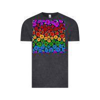 Vintage Black Pride lgbtq flowers seamless pattern Vintage Tee - BundleAndBundleShop