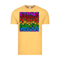 Vintage Mustard Pride lgbtq flowers seamless pattern Vintage Tee - BundleAndBundleShop