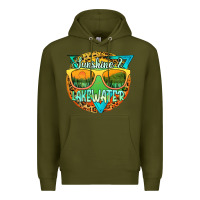 Army Green sunshine & lakewater Premium Hoodie - JahusDesignShop