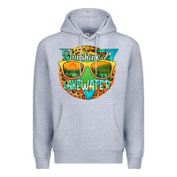 Heather Grey sunshine & lakewater Premium Hoodie - JahusDesignShop