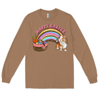 Toasted Coconut Happy Easter Bunny And Egg Basket Rainbow Long Sleeve Tee - RanaPortraitStore