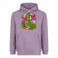 Lavender breast cancer cactus Heavyweight Hoodie - FaDigitalArtStudio