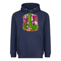 Navy breast cancer cactus Heavyweight Hoodie - FaDigitalArtStudio