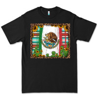 Black mexican flag background with cactus and sunflower tumbler Premium Tee - Jasminsmagicworld