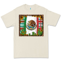 Bone mexican flag background with cactus and sunflower tumbler Premium Tee - Jasminsmagicworld
