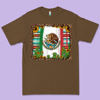Mexican Flag Background With Cactus And Sunflower Tumbler Premium Tee Designed By Jasminsmagicworld