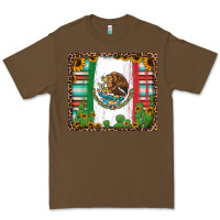 Cacao mexican flag background with cactus and sunflower tumbler Premium Tee - Jasminsmagicworld