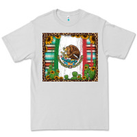 Dove Grey mexican flag background with cactus and sunflower tumbler Premium Tee - Jasminsmagicworld