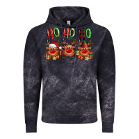 Cloud Black Ho ho ho Reindeer Vintage Hoodie - NancyCooperArtShop