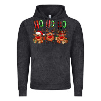 Vintage Black Ho ho ho Reindeer Vintage Hoodie - NancyCooperArtShop
