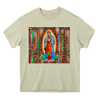 Mossy our lady of Guadalupe serape Heavy Core Tee - BarkalooDesign