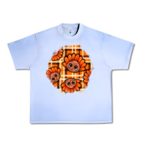 Grape Ice Thanksgiving Turkey With Tartan Patch Urban Heavy Tee - BundleAndBundleShop