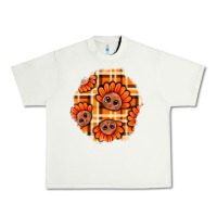 Pistachio Thanksgiving Turkey With Tartan Patch Urban Heavy Tee - BundleAndBundleShop