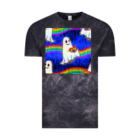 Cloud Black Pride lgbtq ghosts and heart with rainbow seamless Vintage Tee - BundleAndBundleShop