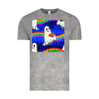 Cloud Rock Pride lgbtq ghosts and heart with rainbow seamless Vintage Tee - BundleAndBundleShop
