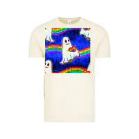 Vintage Arctic Pride lgbtq ghosts and heart with rainbow seamless Vintage Tee - BundleAndBundleShop