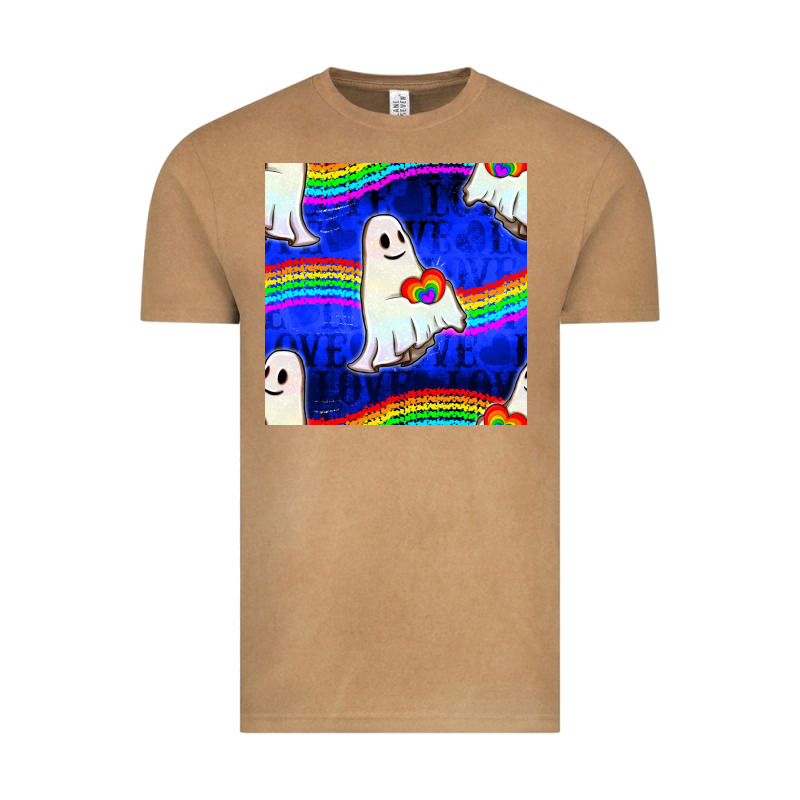 Pride Lgbtq Ghosts And Heart With Rainbow Seamless Vintage Tee by BundleAndBundleShop | Teevron