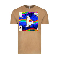 Vintage Camel Pride lgbtq ghosts and heart with rainbow seamless Vintage Tee - BundleAndBundleShop