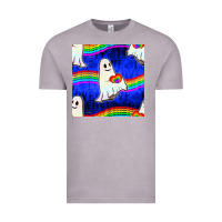Vintage Zinc Pride lgbtq ghosts and heart with rainbow seamless Vintage Tee - BundleAndBundleShop