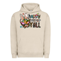 Pigment French Oak happy easter y all Urban Hoodie - CowhideDigitalArt