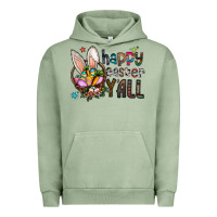 Pigment Oil Green happy easter y all Urban Hoodie - CowhideDigitalArt