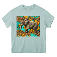 Western Sunflowers Elephant Heavy Core Tee | Teevron