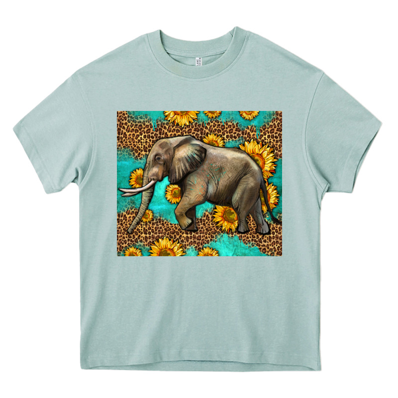 Western Sunflowers Elephant Heavy Core Tee by LillyAllenDesigns | Teevron
