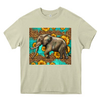 Mossy western sunflowers elephant Heavy Core Tee - LillyAllenDesigns