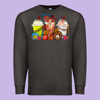 Softball Basketball Baseball Sports Coffee Cups Premium Sweatshirt Designed By Fadigitalartstudio