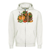 Oatmeal Heather fall heart Zipper Hoodie - CowGirlArtShop